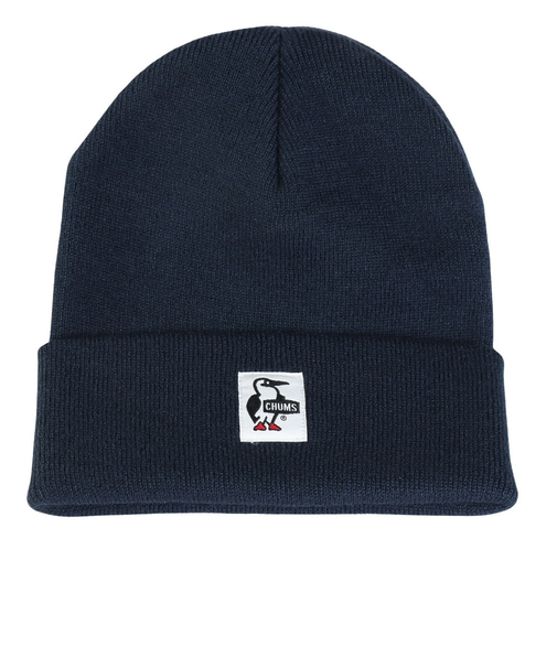 チャムス（CHUMS）ニット帽 キッズニットキャップ CH25-1069-N001 ネイビー オールシーズン ブービーロゴ ちくちくが少ない