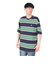 ハーレー（HURLEY）オーバーサイズド ボーダー 半袖Tシャツ MSS2411019-GRN