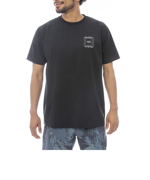 ルーカ（RVCA）SQUARE サーフ半袖ラッシュガード BF041870 BLK