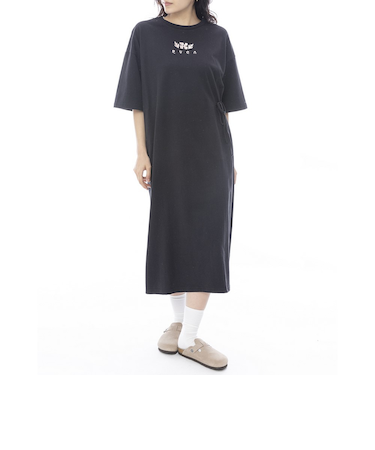 ルーカ（RVCA）MAXI 半袖Tシャツドレス BF043391 BLK