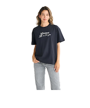 ロキシー（ROXY）ALWAYS SALTY 半袖Tシャツ 25SPRST251101BLK 接触冷感 オーバーサイズ 暑さ対策