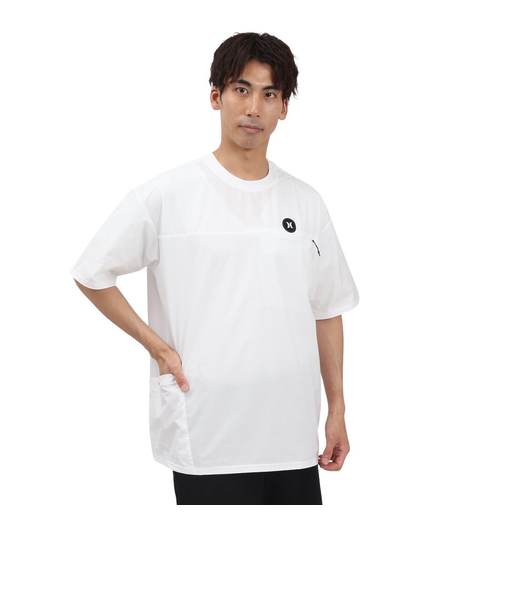 ハーレー（HURLEY）ファントム ウーブン アイコン オーバーサイズド 半袖Tシャツ MUSS251021-WHT