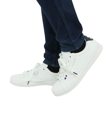 ルコックスポルティフ（lecoqsportif）スニーカー ラ ローラン SL ホワイト ネイビー QL1VJC02WN スポーツシューズ タウン 軽量 消臭