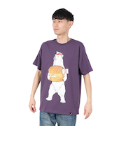 ゴースローキャラバン（GOSLOWCARAVAN）DOMDOM×GSC 手作り厚焼きたまごバーガークマ Tシャツ 341961 VLT バイオレット