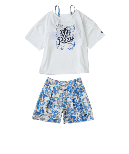 ロキシー（ROXY）水着 3点セット ラッシュTシャツ付き ジュニア MINI ARTSY FLORAL 25SPTSW251102OWT