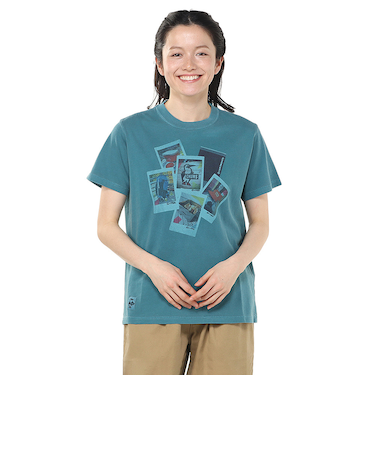 チャムス（CHUMS）半袖Tシャツ かせきさいだぁ Instnt Pht CH11-2556-T041 ターコイズ