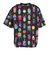 ゴースローキャラバン（GOSLOWCARAVAN）半袖Tシャツ ストレッチサッカー 総柄プリントTシャツ 346124 BLK ブラック 速乾
