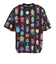 ゴースローキャラバン（GOSLOWCARAVAN）半袖Tシャツ ストレッチサッカー 総柄プリントTシャツ 346124 BLK ブラック 速乾