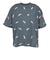 ゴースローキャラバン（GOSLOWCARAVAN）半袖Tシャツ ストレッチサッカー 総柄プリントTシャツ 346124 CCL チャコールグレー 速乾