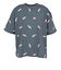 ゴースローキャラバン（GOSLOWCARAVAN）半袖Tシャツ ストレッチサッカー 総柄プリントTシャツ 346124 CCL チャコールグレー 速乾