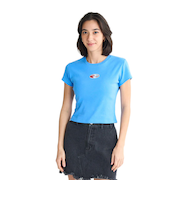 ロキシー（ROXY）FUN & ALIVE 半袖Tシャツ ショート丈 チビT 丈短め ヘリテージロゴ 25SURST252058BLU