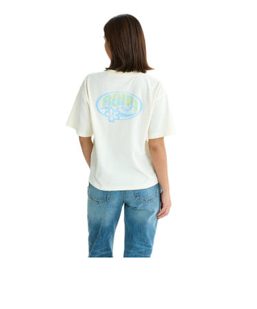 ロキシー（ROXY）半袖Tシャツ ドロップショルダー ヘリテージロゴ HANGLOOSE 25SURST252042NAT