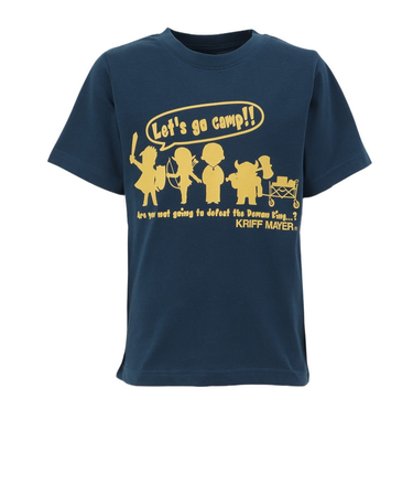 クリフメイヤー（KRIFF MAYER）ジュニア 楽LUCK-Tシャツ 勇者キャンプ J2444300:79:NAVY