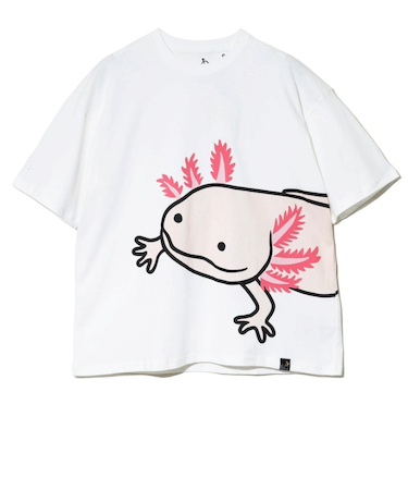 ゴースローキャラバン（GOSLOWCARAVAN）ウーパールーパーゆったりTシャツ 341916 WHT