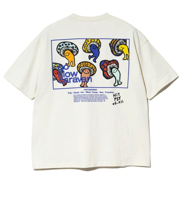 ゴースローキャラバン（GOSLOWCARAVAN）スクエアロゴゆったりTシャツ 341915B IVY