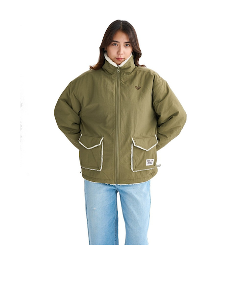 Picture リバーシブル ジャケット マスタード ウェア ロキシー（ROXY）CHEER UP リバーシブルジャケット