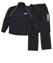 タイトリスト(TITLEIST)ゴルフウェア レインウェア 撥水 防水 耐水 セットアップ 上下セット TSMR1592BK (B) 収納袋付 雨具