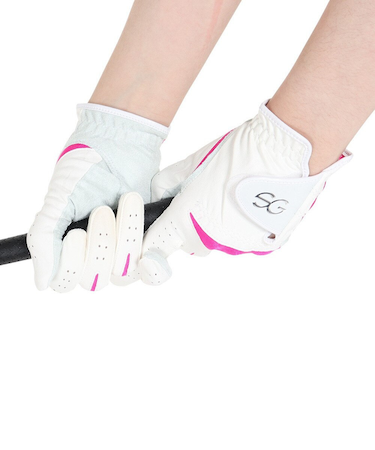 セブゴルフ(SEV GOLF)ゴルフ 【両手用合皮】ゴルフ グローブ レディースゴルフグローブ SEVG-GL004LW WH/PNK