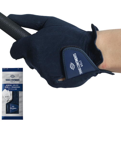 トランスコンチネンツ（TRANS CONTINENTS）ゴルフ 【左手用人工】ゴルフ グローブ トラコン メンズグローブ TCSF-1901 NVY