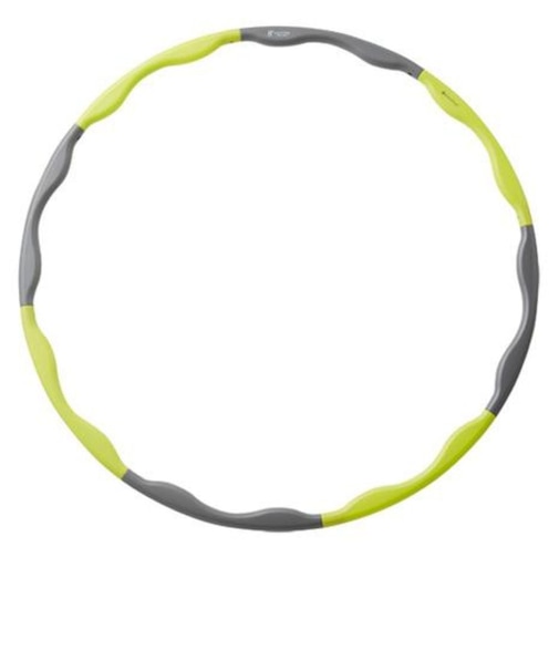 ウィッテム（HUITIEME）組み立てフラフープ グリーン/グレー 取り外し簡単 収納可能 人気トレーニング