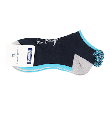 マンシング（MUNSING）ゴルフ 抗菌防臭 アンクル丈MIX梵天付きソックス MGCTJB02 NV00