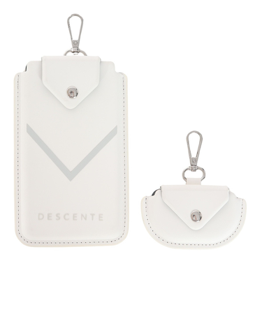 デサントゴルフ（DESCENTEGOLF）ゴルフ シリコーンスマートフォンケース ミニポーチ付 DQCTJX70W WH00