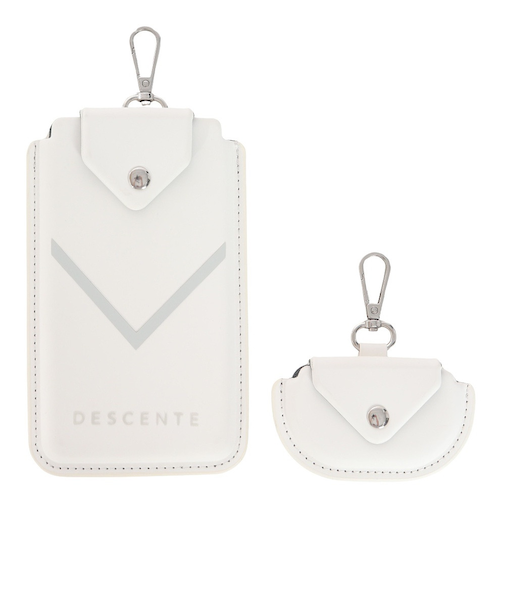 デサントゴルフ（DESCENTEGOLF）ゴルフ シリコーンスマートフォンケース ミニポーチ付 DQCTJX70W WH00