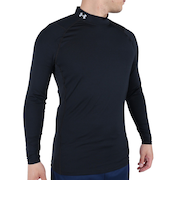 アンダーアーマー（UNDER ARMOUR）ゴルフウェア インナー 吸汗 速乾 ヒートギア フィッティド 長袖モックネックシャツ 1371672 001