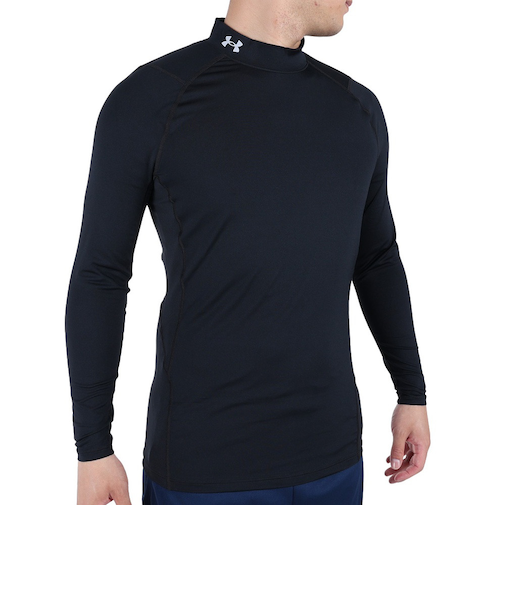 アンダーアーマー(UNDER ARMOUR)ゴルフウェア インナー 吸汗 速乾 ヒートギア フィッティド 長袖モックネックシャツ 1371672 001