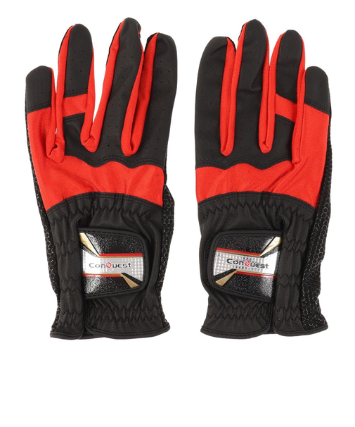 マルシン（MARUSHIN）パークゴルフ ストロンググリップグローブ JPN-041CQ BK/RD LL