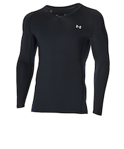 アンダーアーマー(UNDER ARMOUR)ゴルフウェア 吸汗速乾 ヒートギア フィッティド ロングスリーブ Vネック シャツ 1371673 001