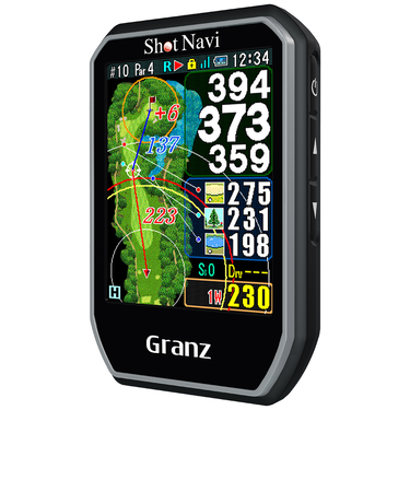 ショットナビ（Shot Navi）ゴルフ 距離測定器 小型 軽量 ゴルフナビ グランツ Granz ブラック