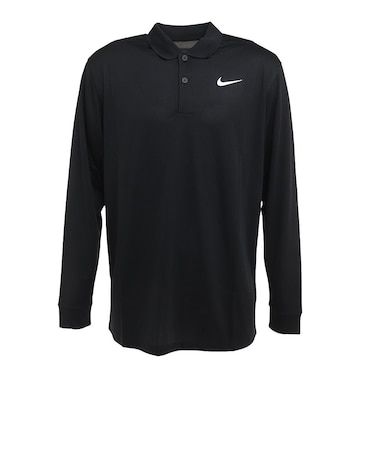 ナイキ（NIKE）ゴルフウェア 速乾 通気性 快適 ドライ ドライフィット ビクトリー SOLID 長袖ポロシャツ DN2345-010