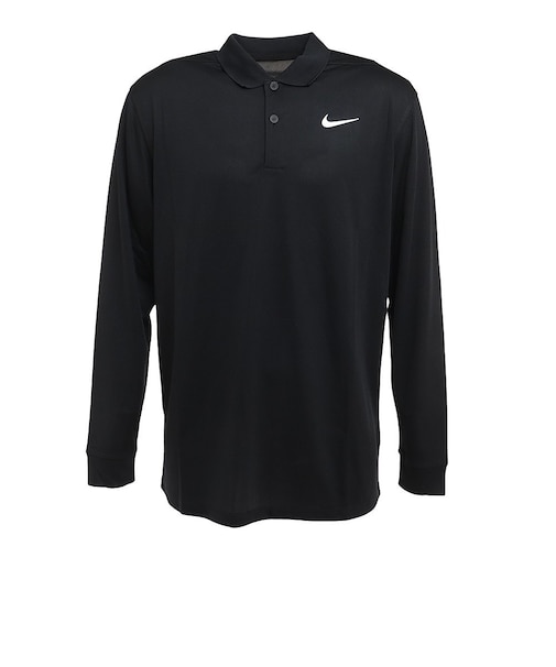 ナイキ（NIKE）ゴルフウェア 速乾 通気性 快適 ドライ ドライフィット ビクトリー SOLID 長袖ポロシャツ DN2345-010