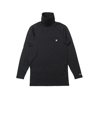 ハーレー（HURLEY）ゴルフウェア 防寒 保温 ワッフル インナー ハイネック 長袖 MIW2200002-BLK