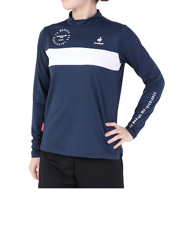 ゴルフウェア モックネック ストレッチ 防風 吸汗 ウィンドクロス 長袖シャツ QGWUJB08XB NV00