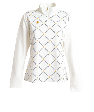 ゴルフウェア DMパターンジップシャツ 22AWIN01-W WT