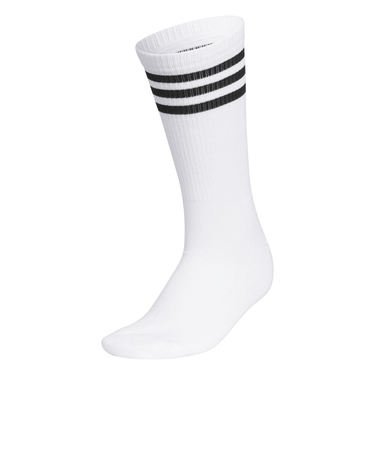 アディダス（adidas）ゴルフ クルー丈 スリーストライプ クッションソックス MGR52-HT5820 WH/BK