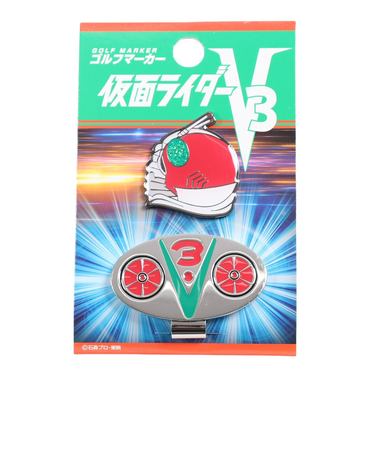 ホクシン（Hokushin）仮面ライダー V3 ゴルフマーカー KRM005 カメンライダー V3クリップMK
