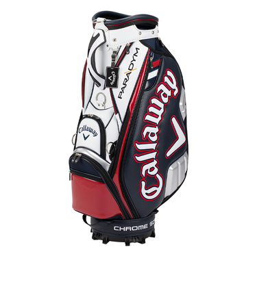 キャロウェイ（CALLAWAY）ゴルフ キャディバッグ カート式 ツアー JM 5123219 WH/NY/RD