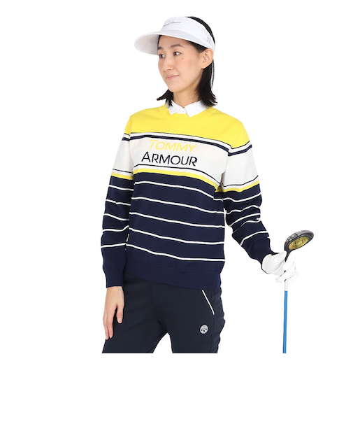 トミーアーマー(Tommy Armour)ゴルフウェア 撥水 長袖クルーネックセーター TAJW23S070009 YEL