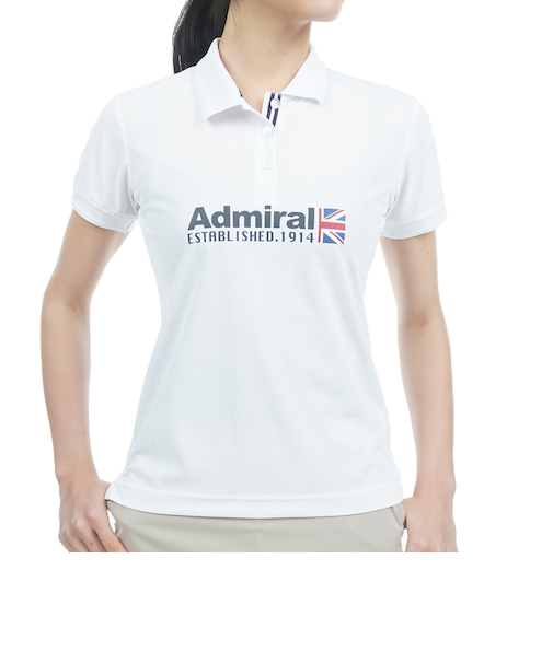 アドミラル ゴルフ（Admiral GOLF）ゴルフウェア ベーシックフロントロゴ 半袖ポロシャツ ADLA315-WHT