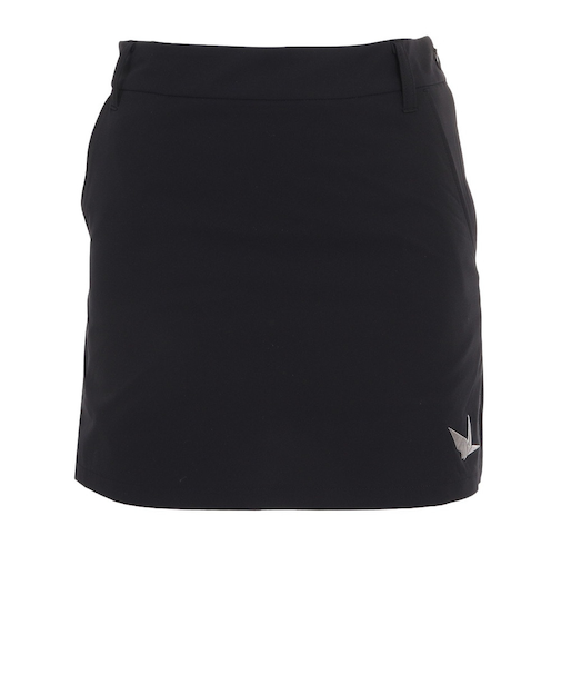 ゴルフウェア インナーパンツ付き パイピング プリーツスカート GSP021 BLK