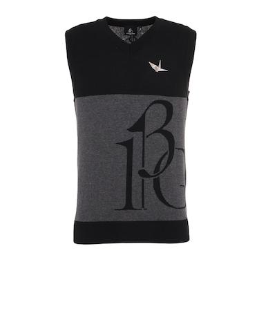 ゴルフウェア 113 ゴルフ ニット ベスト GRK023 BLXGY