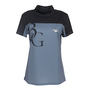 モックネック レディース ゴルフ 半袖シャツ 113G GST066 BLXGY