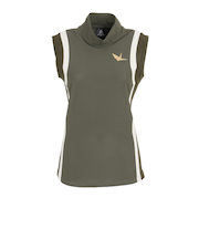 ゴルフウェア SIDE LINE ノースリーブモックネック GST080 BRN