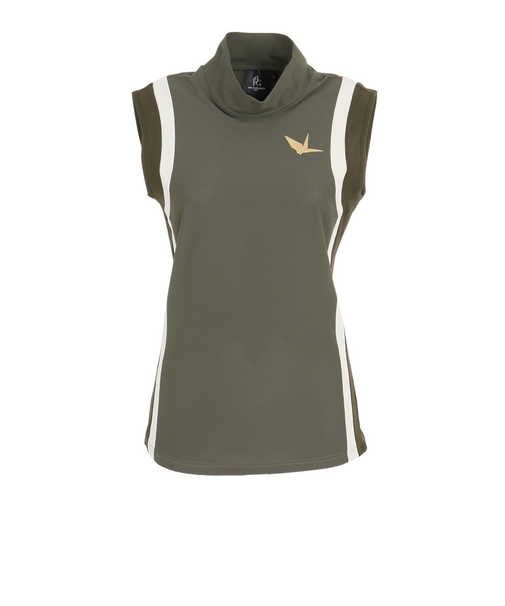 ゴルフウェア SIDE LINE ノースリーブモックネック GST080 BRN