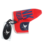 クランク（CLUNK）ゴルフ ヘッドカバー パター用 ピン型 トリカラシリーズ CL5PNB51 RED