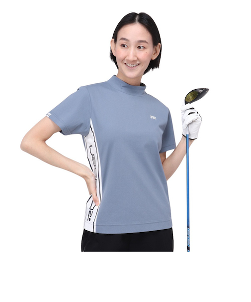 ROSASEN（ROSASEN）ゴルフウェア ドライタッチ トリコット 半袖モックネック 048-27942-092