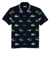 ラコステ（LACOSTE）ゴルフウェア ウルトラドライ 総柄ポロシャツ DH5181-10-XIF